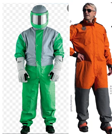 Hiekkapuhaltajan haalarit - Suits for abrasive blasting